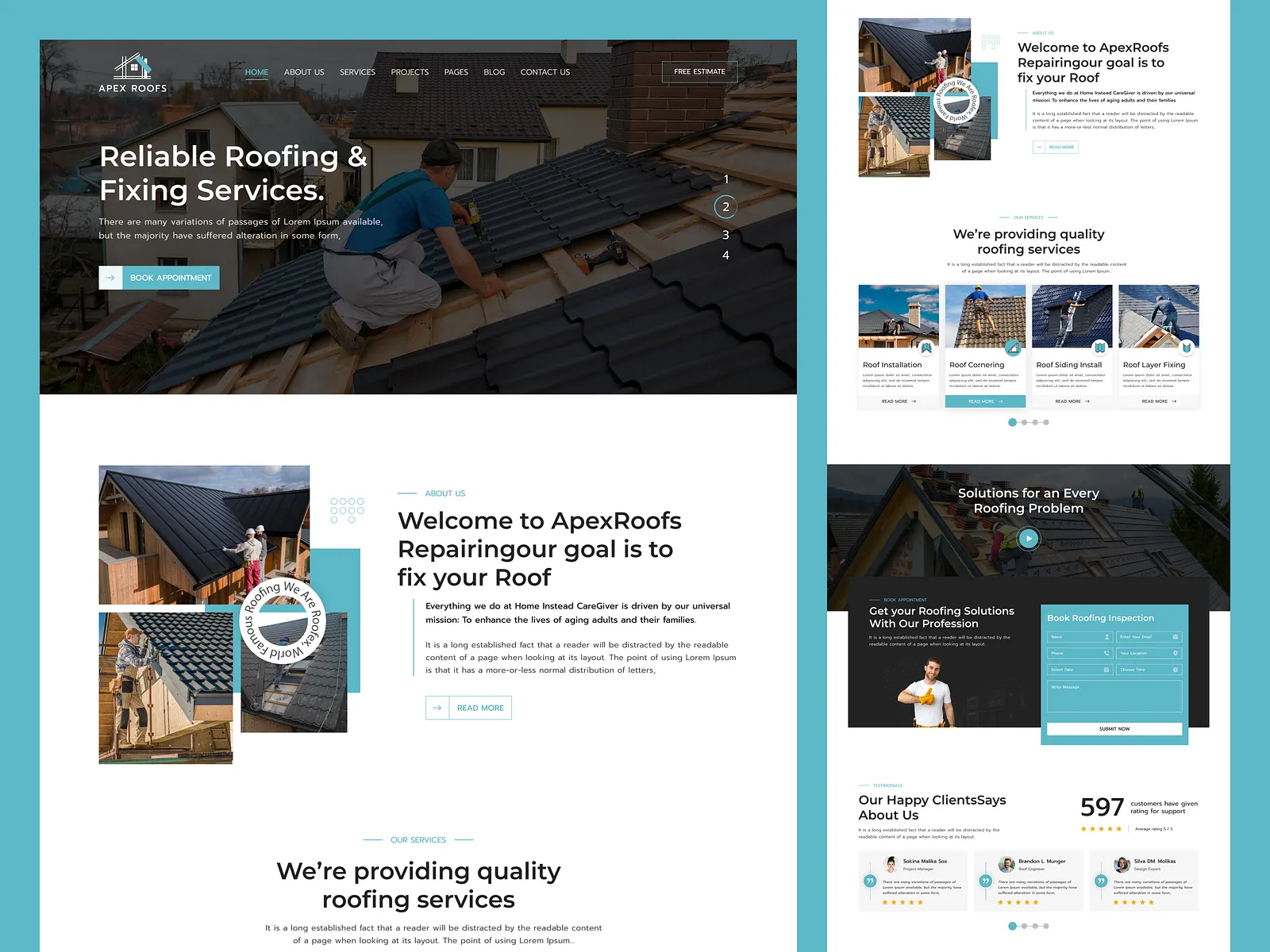Roofing Contractor Website